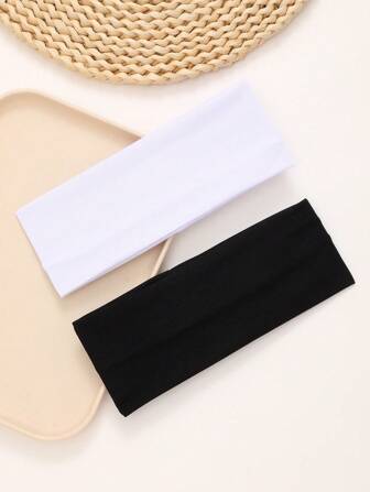 2 st. breda elastiska svettband för kvinnor, mjukt pannband för yoga, löpning, fitness, sporthårband, hårband höstvinter håraccessoarer för kvinnor för semesterkläder kvinna elegant halsduk kvinnor bandanas mjuk huvudbonad