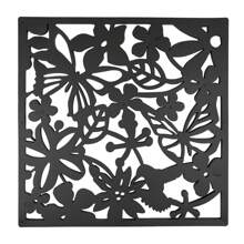 YUNRUX Room Divider Hanging 12 Pieces For Living Dining Study Room Living Room Hotel Bar Decoration 40x40CM (Black) - 黑色 - 查看 3