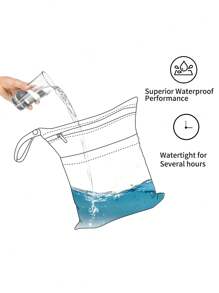 适用于 14 岁以上年龄段防水尿布袋、泳衣干湿袋、湿衣服、旅行、海滩、泳池、健身房、可重复使用可洗收纳袋