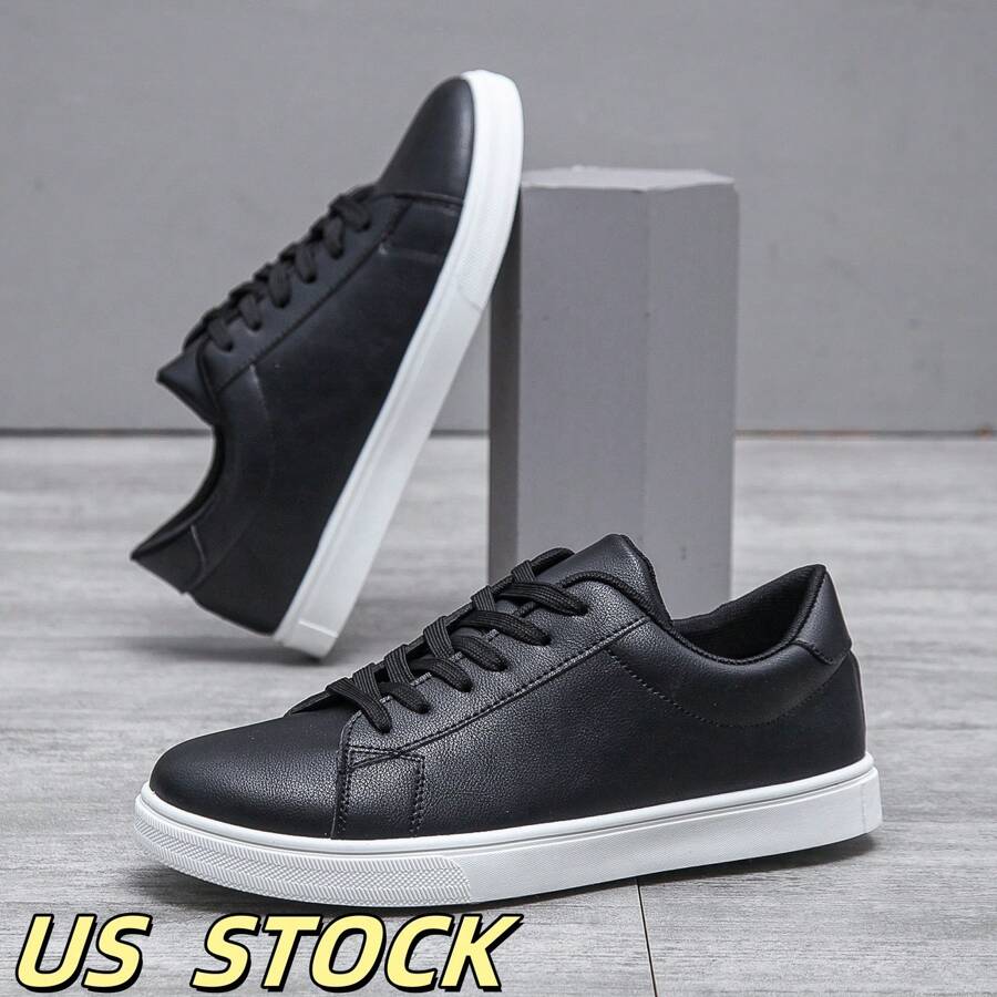 Men's Fashionable Minimalist Casual Sneakers, Anti-Slip Sports Shoes, High-Top Breathable Skid-Proof - Brown - View 1