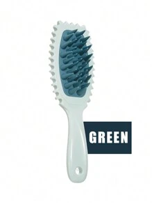 1 件定义造型缠结头发长柄沐浴硅胶洗发刷，沙龙头发按摩空气梳垫卷发刷防静电造型刷用于梳理缠结头发，按摩头皮，用于浴室、梳妆台，适合男女，最佳礼物，学校携带 - 彩色 - 查看 7