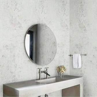 1 卷浅灰色水泥裂纹自粘接触纸，自粘可拆卸 PVC 墙纸，用于厨房、卧室、客厅家居装饰家具、家居装饰和家具装饰