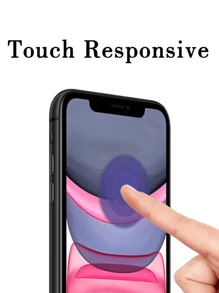 3-częściowa folia ochronna ze szkła hartowanego kompatybilna z iPhone 11 12 13 Mini 14 Pro XS Max X XR 6 6S 7 8 Plus SE2 SE3 15 16 Pro Max - Przezroczysty - Zobacz 3