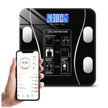 Professional Bioimpedance Digital Scale 180KG With Cell Phone App To Measure Body Mass, BMI. - 黑色 - 查看 1