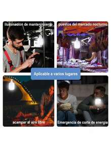 Focos Hogar Portatil Gancho Led Usb Recargables 40w 6piezas - Blanco - Ver 10