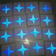 muchkey 20x Reflective Reflector Sticker Self Adhesive Safety Warning Conspicuity Tape For Car Truck Motorcycle Trailer Mailbox Outdoor Four-Pointed Star Shape - 藍色 - 查看 2