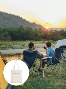 2/5/10pcs Sublimation Tote Bags Blank Canvas Tote Bags For Decoration And DIY Handmade Grocery Bags,Simple And Elegant, Travel Simple Storage Bag, Solid Color Large Capacity Travel Bag: The Perfect Match For Outdoor Beauties!It Is The Best Gift For Family And Friends. This Big Bag Is Suitable For Students, Returning To School, And Teachers. It Is A Portable Leisure Storage Handbag With A Novel Design And Making It An Ideal Shopping Bag. Suitable For Both Men And Women, Couples, Daily Use, Dating, Birthdays, Holidays,Summer, Vacation, Beach, Travel, Commuting, Business,Picnics, Camping, Supermarkets, Daily Storage(No Pattern) - White - View 7