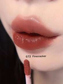 GIRLCULT Love Whisper 哑光唇釉 #G72 爆竹 | 创新哑光转亮泽配方 | 丝绒般柔滑质地唇膏 3.8克 (0.13盎司)，礼盒套装 - G72 Firecracker - 查看 4