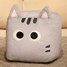 1pc Multi-Color Tofu Cat Plush Pillow Companion Cube Decorative Cat Pillow - Multicolor - View 11