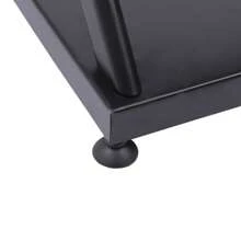 LOYALHEARTDY 4Tier Floor-Standing Magazine Rack Information Rack Storage Rack Newspaper Rack Display Rack Manual Book Rack Single Page Simple Iron (Black)