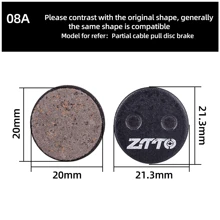 ZTTO Mountain Bike MTB Semi-Metal & Resin Quiet Brake Pads, Universal For M6000, Rival M6100, Apex Mt200, Guide Code, Force G03A Disc Brakes - Black - View 14