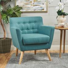Outdoor Chair, Mid-Century Fabric Outdoor Chair, Dark Teal
