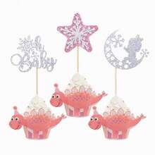 12pcs Christmas Snowflake Cupcake Toppers Winter Frozen Theme Snowflake Gender Reveal Cupcake Pick Decorations For Winter Snowflake Christmas Party Decorations Cupcake Picks Birthday Party Christmas Cake Decorations Supplies,Christmas - Multicolor - View 17
