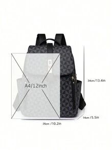 Élégant sac à dos en PU vintage à motif floral pour femmes, grande capacité, décontracté et adapté pour le travail, les rendez-vous, l'école et les voyages. Cadeau parfait pour les fêtes et les réunions