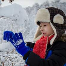 24 Pairs Kids Gloves - Warm Knitted Winter Gloves Bulk For Girls Boys | Children Gloves Designed For Cold Weather - mixcolor-6 - View 5