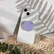 1 pieza Agarre y soporte de teléfono circular multifuncional plegable y expandible de color macarrón, soporte de 2 en 1 plegable creativo, soporte de teléfono casual adecuado para teléfonos inteligentes y tabletas - Multicolor - Ver 5