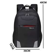 Biaowang School Notebook Backpack College Reinforced Waterproof Steel Handle 1908-D - 黑色 - 查看 1