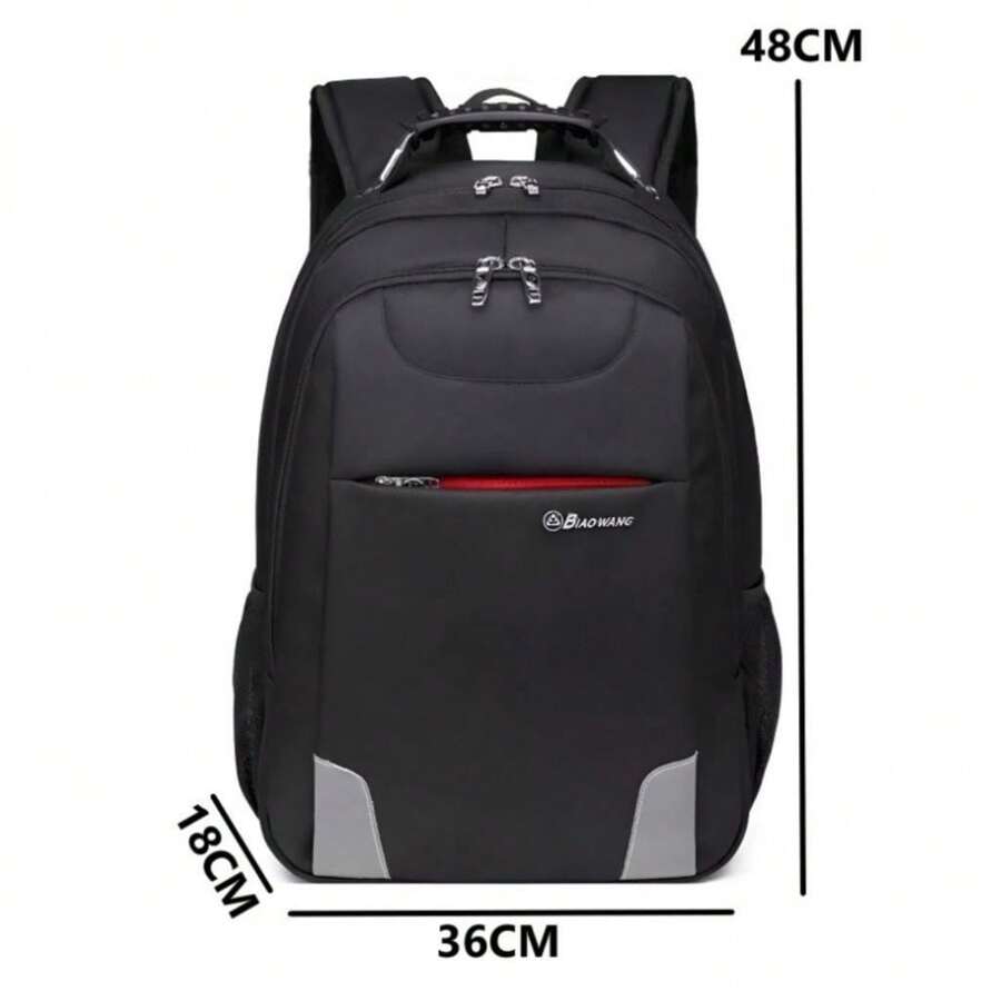 Biaowang School Notebook Backpack College Reinforced Waterproof Steel Handle 1908-D - 黑色 - 查看 1