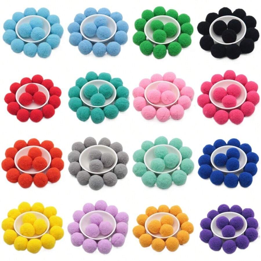 Pom Poms mềm mịn 3cm 30mm Quả bóng Pompoms thủ công Đồ trang trí Giáng sinh cho đám cưới DIY Đồ dùng thủ công may vá
