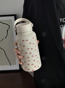 1 件 22 盎司/650 毫升樱桃蝴蝶结双层不锈钢隔热杯，硅胶涂层杯身，触感柔软，咖啡杯，水瓶，旅行杯，节日礼物，生日礼物，返校礼物，圣诞礼物返校礼物 - 彩色 - 查看 10