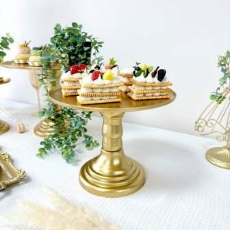 一体式耐用坚固的装饰性纸杯蛋糕架蛋糕展示：甜点架饼干底座塑料托盘，用于甜点圆形哥特式餐盘，适用于生日派对圣诞节万圣节复活节