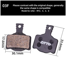 ZTTO Mountain Bike MTB Semi-Metal & Resin Quiet Brake Pads, Universal For M6000, Rival M6100, Apex Mt200, Guide Code, Force G03A Disc Brakes - Black - View 20