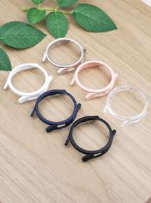 6pcs Galaxy Watch Protective Case, 6 Color Combinations, Unisex, Fashionable Sports & Casual, Shockproof & Scratch-Resistant Hard PC Hollow Watch Protector, Compatible With Samsung Galaxy Watch 4/5/6/7 40mm/44mm, Lightweight & Sensitive, Touchscreen, Convenient Charging, Extremely Protective. - Transparent + Black + Starlight + Pink + White + Midnight Blue - View 3