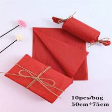 10 CÁI Giấy lụa 50*70cm kèm ruy băng dây đay miễn phí để gói hoa quà tặng tự làm, Giáng sinh - nhiều màu - Xem 7