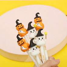 3pcs/5pcs/10pcs圣诞系列中性笔，圣诞树/圣诞老人/雪人/驯鹿/圣诞袜/圣诞礼物卡通笔套，个性化学习文具书写笔，圣诞学生奖励签名笔，趣味创意卡片包圆珠笔书写工具 - 聖誕節中性筆 - 查看 2