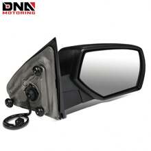 Right Passenger Side Black Power Heated W/Puddle Light Rear View Mirror Compatible With Silverado Sierra 14-18