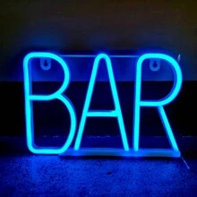 1 pieza Letrero de neón decorativo de pared para bar, luz LED con pilas o alimentación USB con diseño de jarra de cerveza, copa de cóctel, jarra de cerveza, letrero de neón de bar para habitación, dormitorio, decoración de bar