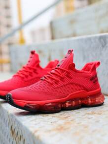 Men's Air Running Shoes Breathable Tennis Basketball Sneakers Gym Training Comfortable Fashion Shoes - Đỏ - Xem 2