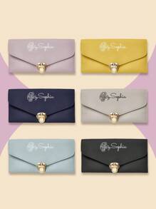 1pc Custom Name Wallet, Personalized Name Wallet, Custom Engraved Name Wallet, Custom Name Wallet For Her, Personalized Wallet For Woman, Anniversary Gift, Valentine Gift, Birthday Gift, Wedding Gift, Mother's Day Gift, Best Friend Gift, Gift For Mom/Her/Girlfriend/Wife/Friend