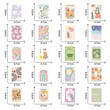 50pcs Aesthetic INS Style Decorative Stickers, Cute Cartoon Graffiti Waterproof Vinyl Stickers For Water Bottles, Laptops, Phones, Skateboards, Guitars, Luggage, Scrapbooks, Helmets, Suitable For Children, Teens, And Adults Party Decoration Gift - Multicolor - View 5