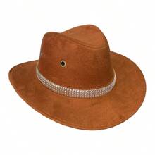 Customized Suede Cowboy Hat With Glitter Stripe - Lạc đà - Xem 2