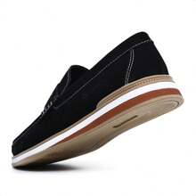 Men's Moccasin Kit Drive Sneaker Orthopedic Comfort Shoe + Watch And Sock - màu đen - Xem 7