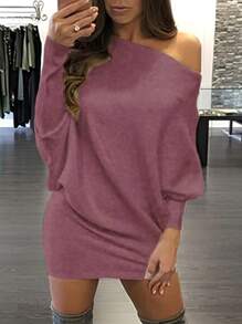 Women Short Dresses - Rusty Rose - View 2