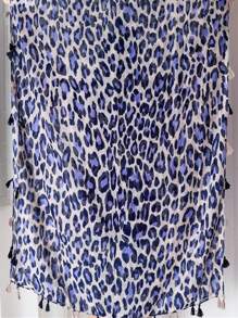 Fashion Leopard Printed Scarf, New Outdoor Travel Beach Sunscreen Shawl Scarf For Women, Linen Texture - Multicolor - View 4