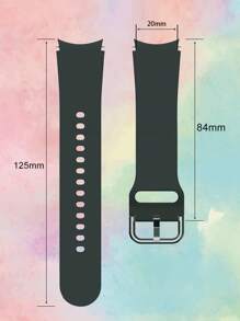 1 pièce Bracelet de montre de sport en silicone doux compatible avec Samsung Galaxy Watch 6 (44 mm/40 mm), Galaxy Watch 5, Watch 4 (40 mm, 44 mm), Galaxy Watch 5 Pro (45 mm), Watch 6 Classic (47 mm/43 mm) comme cadeau pour les étudiants qui retournent à l'école - Vert sapin - Voir 3