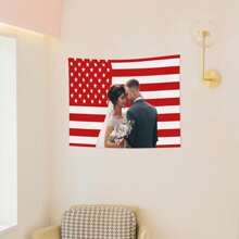 1 tấm thảm thêu cờ Mỹ tùy chỉnh Tấm thảm thêu tùy chỉnh ngoài trời Thêm hình ảnh/văn bản của riêng bạn Trang chủ Tấm thảm thêu trong nhà ngoài trời - Cờ Mỹ đỏ - Xem 5