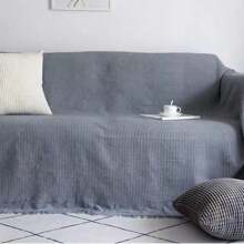 客厅沙发巾法式家居装饰纯色四季通用沙发巾沙发罩流苏边沙发垫 - 彩色 - 查看 10