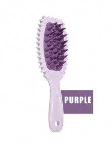 1 件定义造型缠结头发长柄沐浴硅胶洗发刷，沙龙头发按摩空气梳垫卷发刷防静电造型刷用于梳理缠结头发，按摩头皮，用于浴室、梳妆台，适合男女，最佳礼物，学校携带 - 彩色 - 查看 6