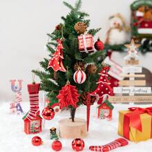 Christmas Balls Ornaments Set For Xmas Tree, 38Pcs Exquisite Shatterproof Christmas Tree Decoration For Holiday/ Party Decor - 紅色 - 查看 6