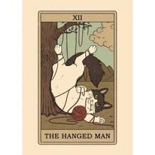 1 件复古月亮皇后太阳猫塔罗牌海报帆布画墙壁艺术图片家居入口酒吧咖啡厅装饰无框 - 彩色 - 查看 43