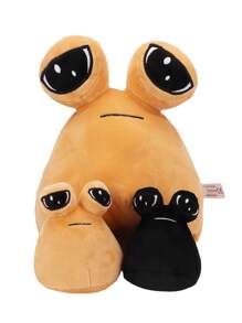 Molutian 3入組母親和孩子的寵物外星人毛絨玩具，情感外星人毛絨動物娃娃，一大兩小遊戲迷毛絨母子外星人毛絨動物娃娃，復活節及生日派對理想禮物和節日裝飾禮物 - 棕色 - 查看 4