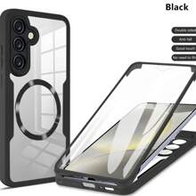 Qicai 360° Full Coverage Phone Case Lens Protector, Compatible With IPhone 11/12/13/14/15 Pro Max, S22/23/24+, A04/A05/A14/A15/A24/A25/A34/A54, Compatible With OPPO, Compatible With VIVO, Compatible With Redmi 13C+, Compatible With Moto - Full Set Of Phone Cases,International Version, Not The Domestic Version - Pink - View 1