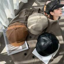 1 Pc Fashion Ladies Women Girls Leather Beret Hats Fashion Newsboy Hat - A - View 2