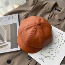 1 Pc Fashion Ladies Women Girls Leather Beret Hats Fashion Newsboy Hat - A - View 7