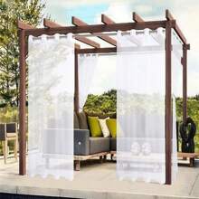 1Panels Perforated Solid Color Terylene Waterproof Window Screen Outdoor Balcony And Pavilion Shading And Rainproof Decoration Curtains - Multicolor - View 8