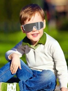 1/2Pcs Kids Fashion Glasses Youth Baseball Lightweight TR90 Frame Sports Cycling Shades For Boys Girls - Multicolor - View 4